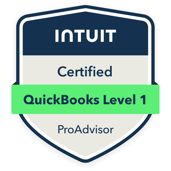 QuickBooks Level 1 Certified